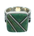 Turquoise Silver Southwest Jewelry Ring Size 8 AX89359